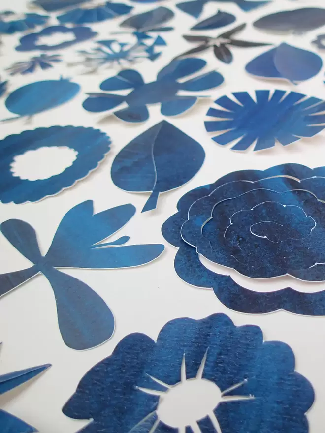 hand cut collage close up