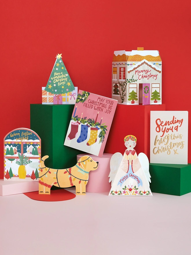 Colourful & Joyful Christmas Cards Group Shot | Raspberry Blossom