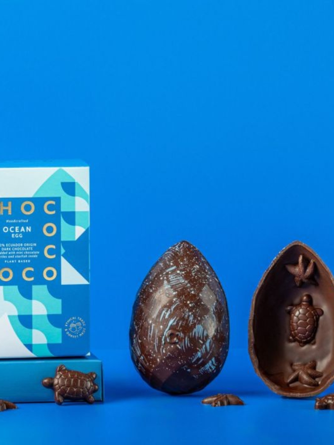 chocolate turtle ocean easter egg