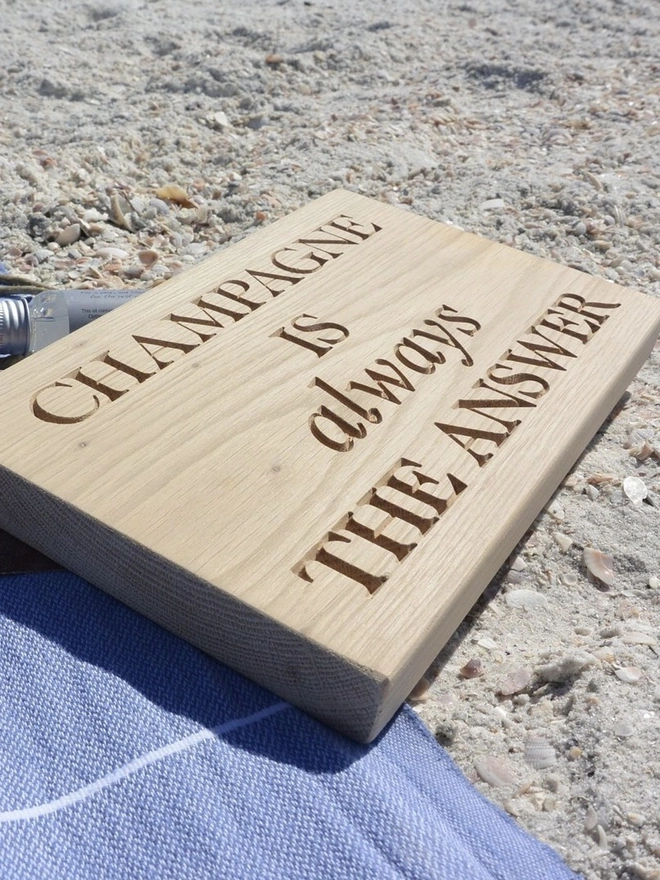 Personalised Oak Quote Plaque