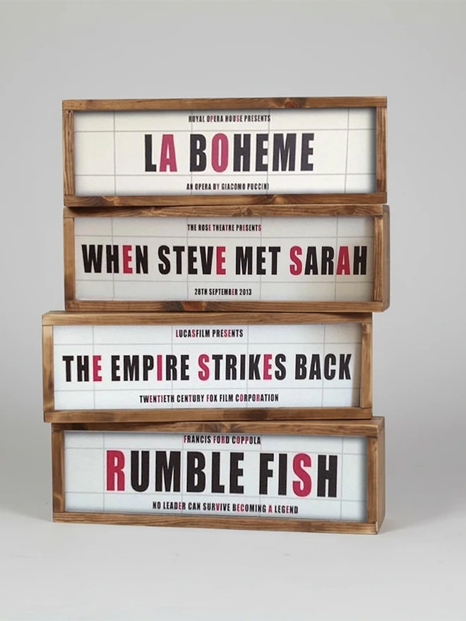 personalised cinema style Lightbox