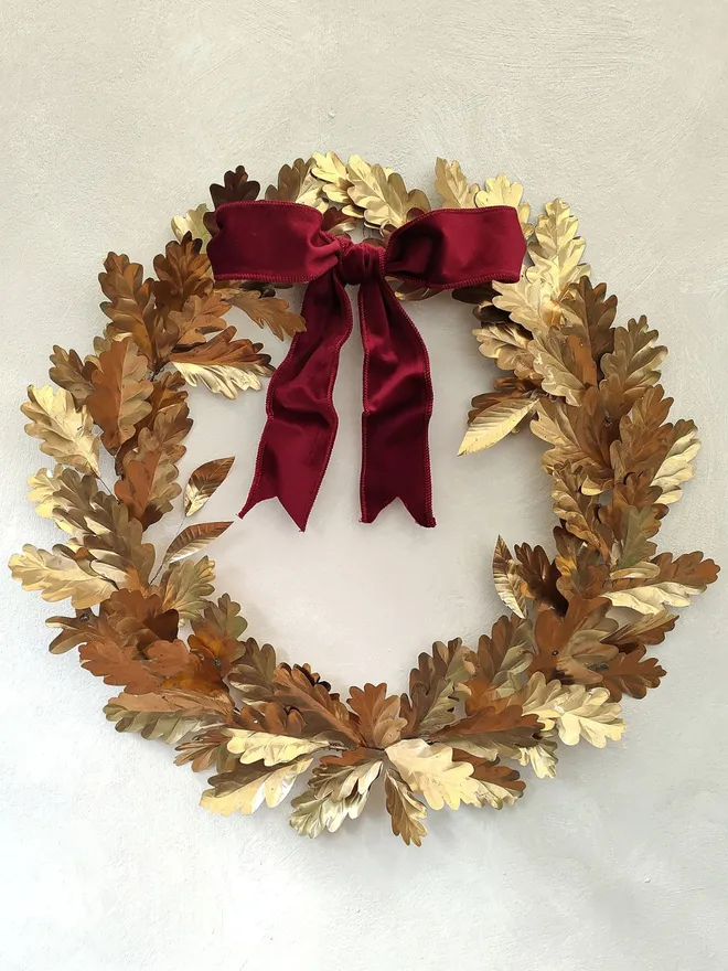 Brass Irish Oak Wreath