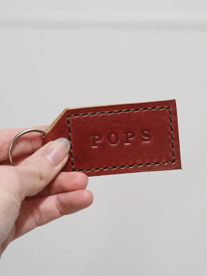 oxblood red key ring