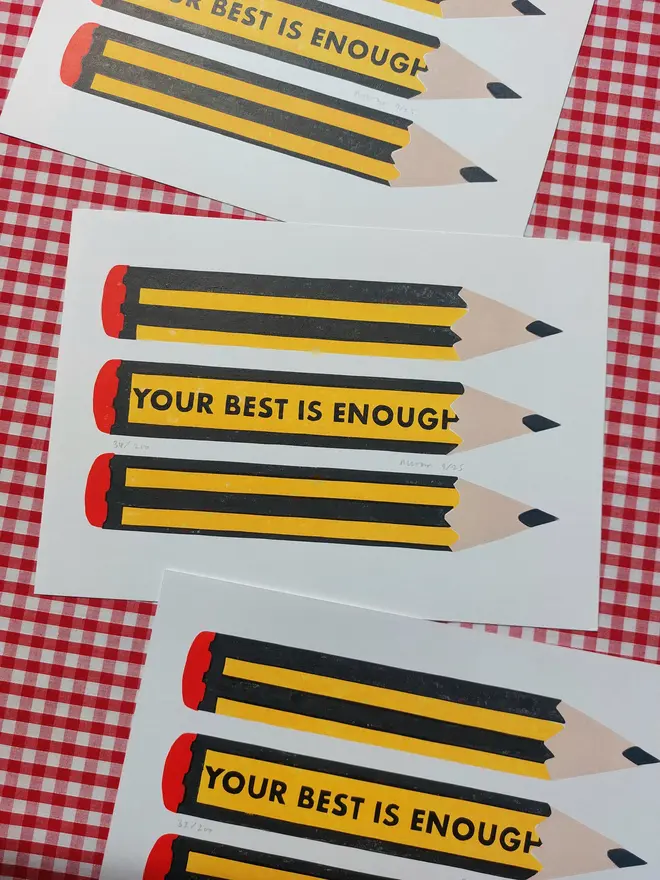 Yellow Pencil Print