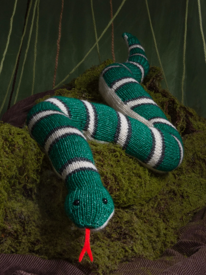 Snake Knitting Kit. A knitted snake.