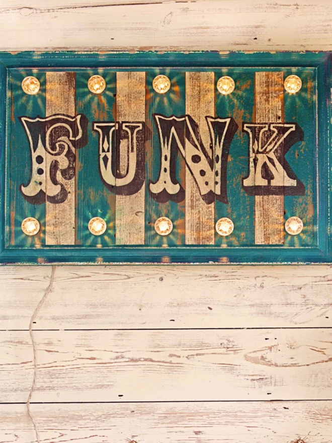 funk fairground light sign