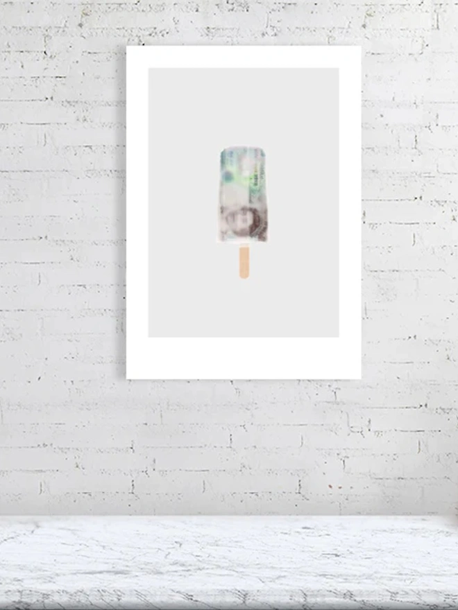 Five Pound Note Ice Lolly Giclée Print