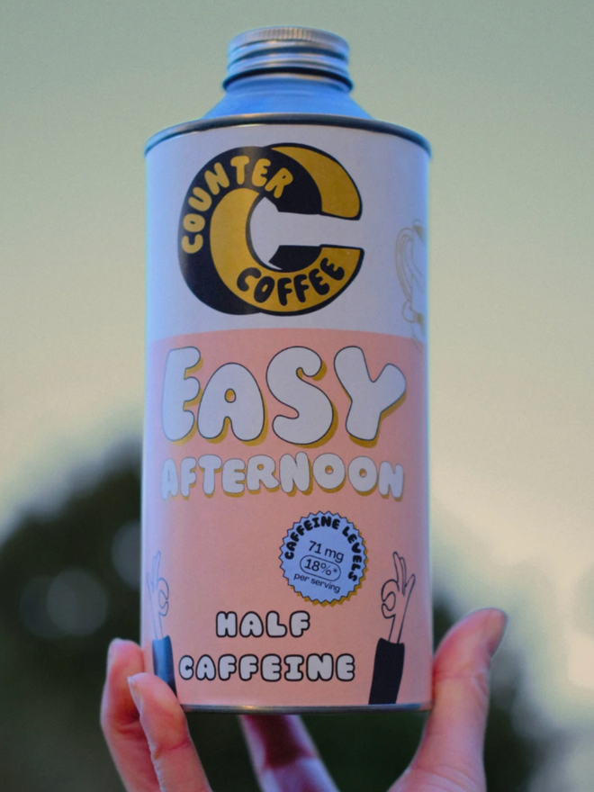 Easy Afternoon. A jar of coffee beans from Counter Coffee.