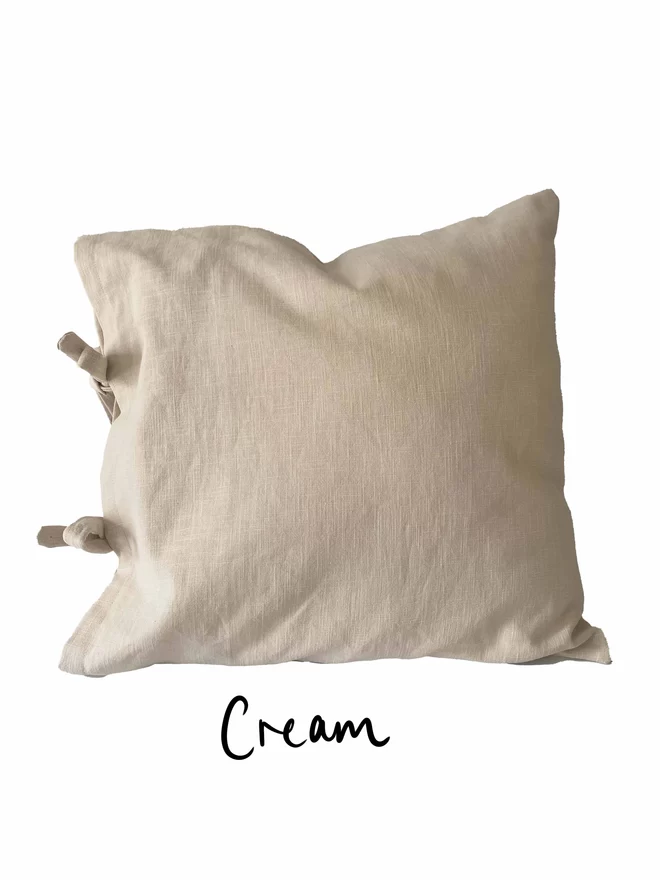 Cream cushion cover