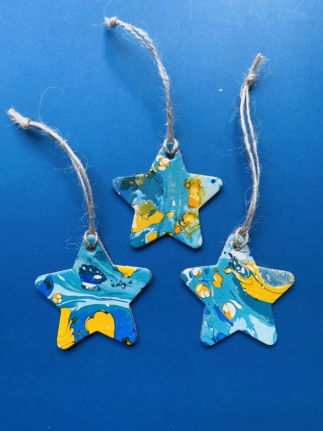 Marbled Christmas star decoration