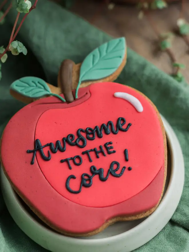 Personalised Teacher Apple Biscuit