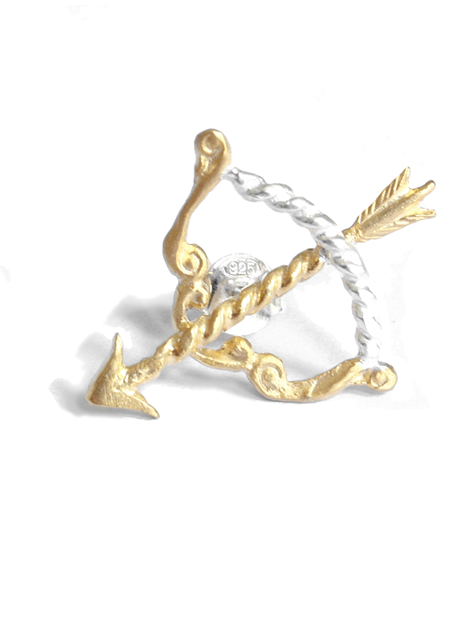 gold plate bow stud