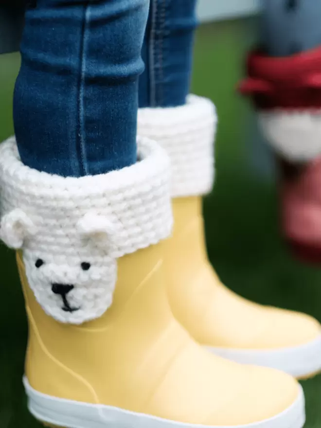Polar Bear Welly Boot Toppers
