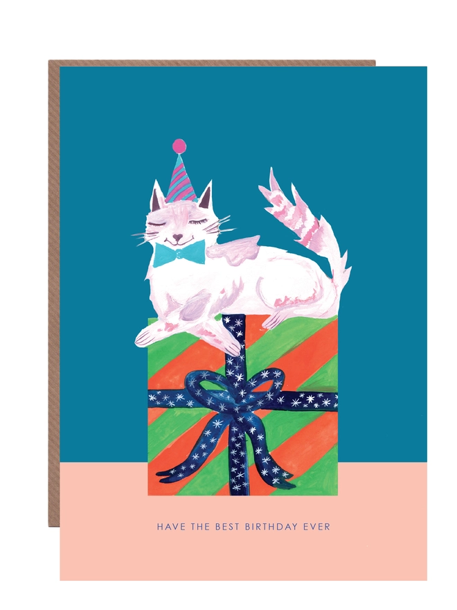 cat birthday card 