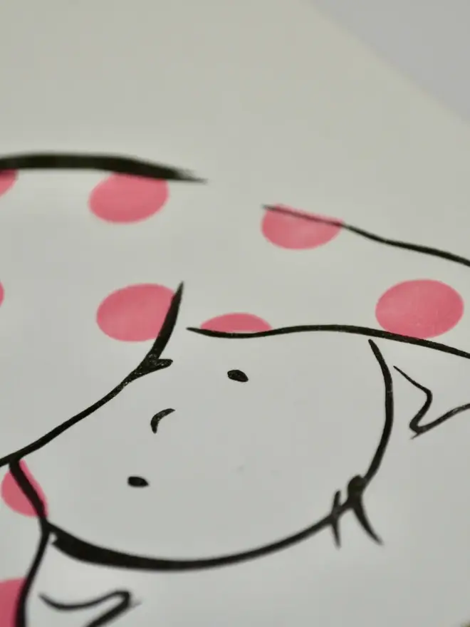 Letterpress Printed Handcrafted Baby Girl Card 