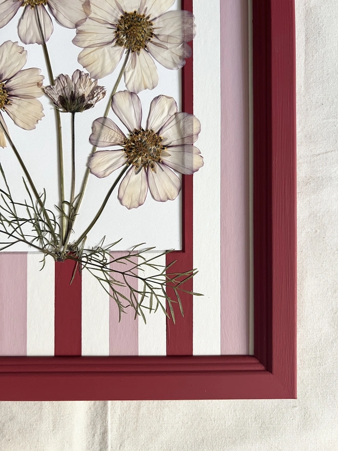 close up of bottom right corner of frame