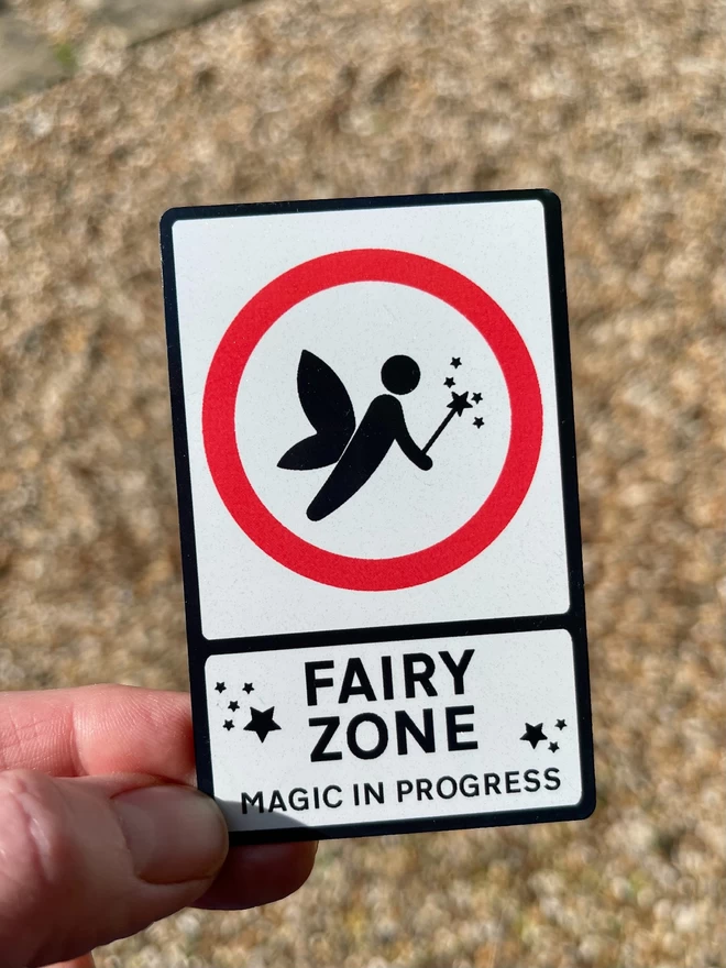 magic in progress fairy door sign