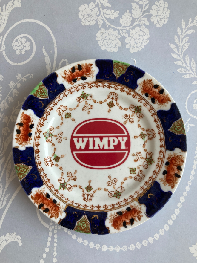 Hand printed Vintage Wimpy China Plate