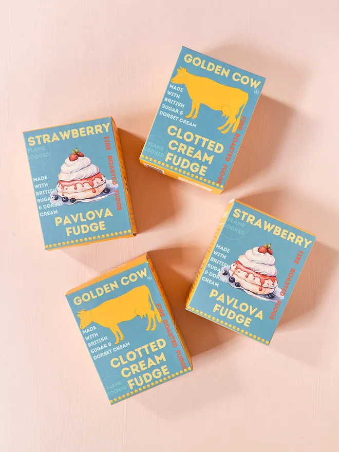 four boxes of fudge