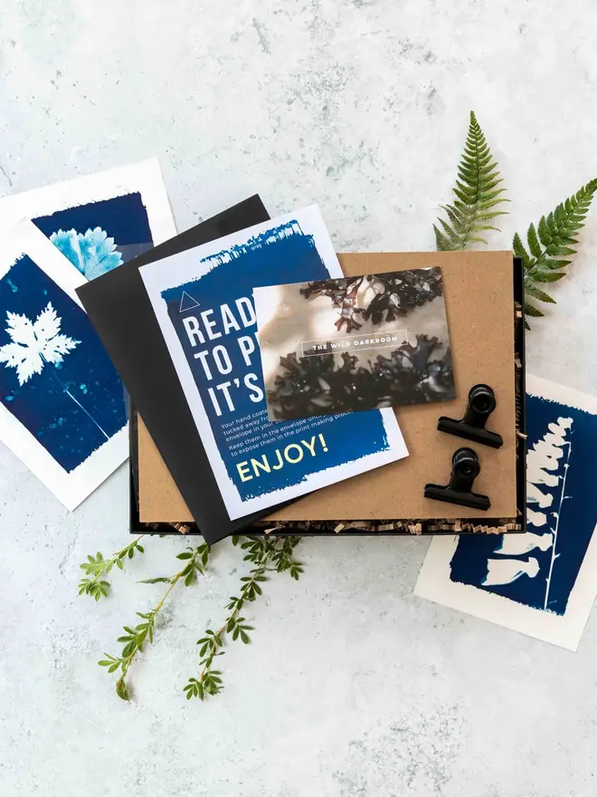 A5 Sunlight Cyanotype Kit To Create Prints At Home 