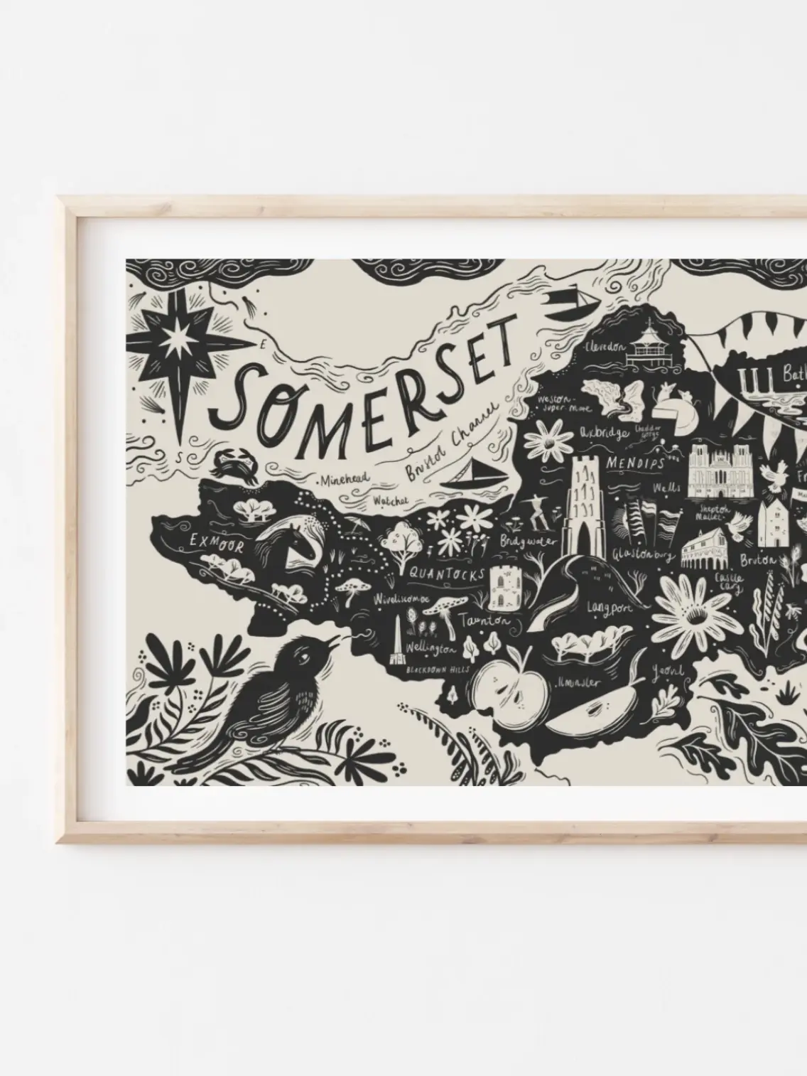 Somerset Map Art