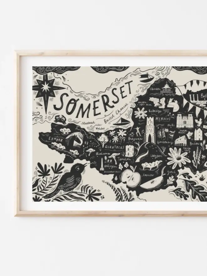 Somerset Map Art