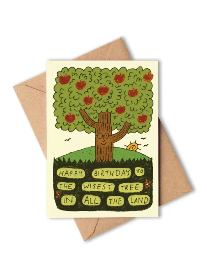 'Happy Birthday To The Wisest Tree in All the' Greeting Card