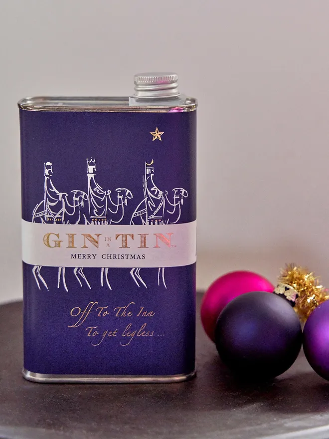 'Off To The Inn To Get Legless' Festive Gin In A Tin