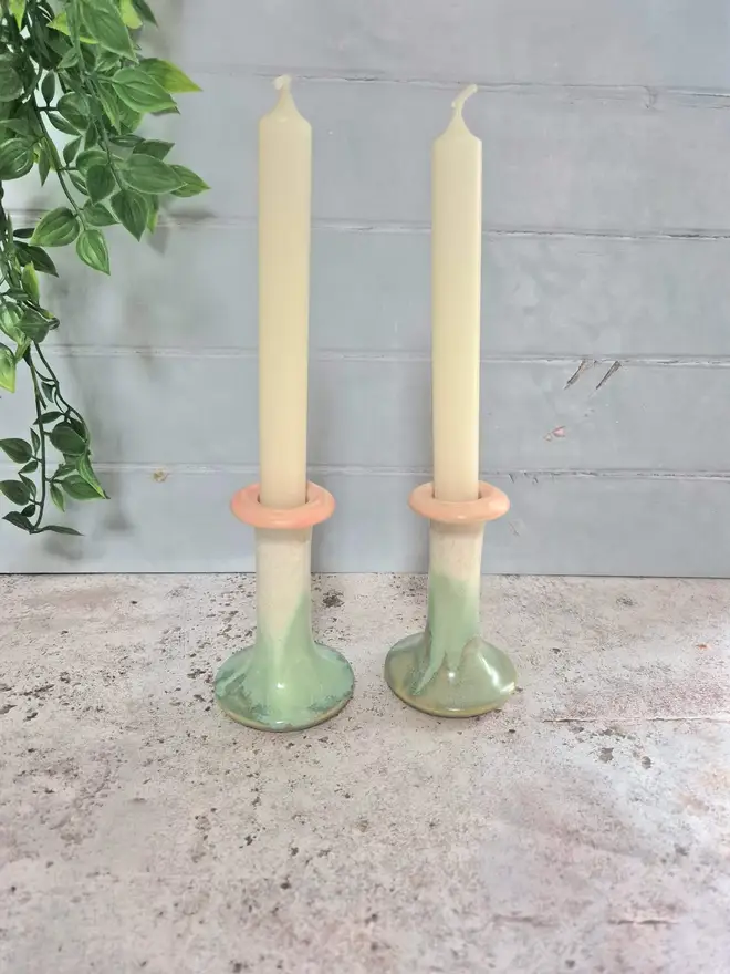 CANDLESTICK holder, candle holder, ceramic candle holder, pottery candle holder, Jenny hOPPS pOttery