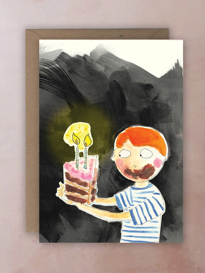 Chocolate Chops Birthday card for cake lovers