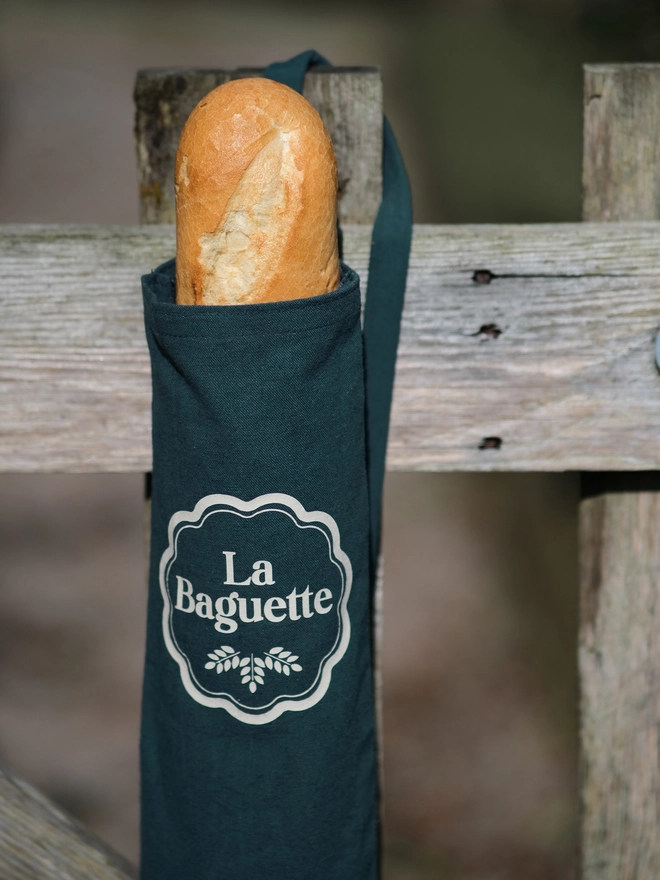 Teal Baguette Shopping Bag