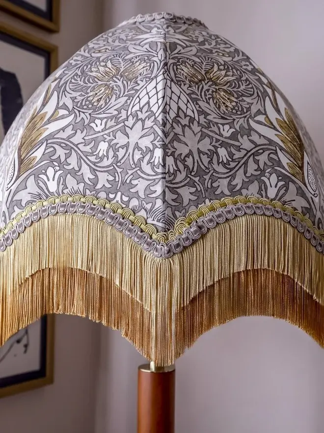William Morris Snakeshead Fringed Lampshade