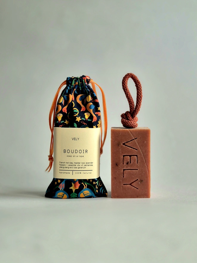 soap on a rope Boudoir in Liberty Bag
