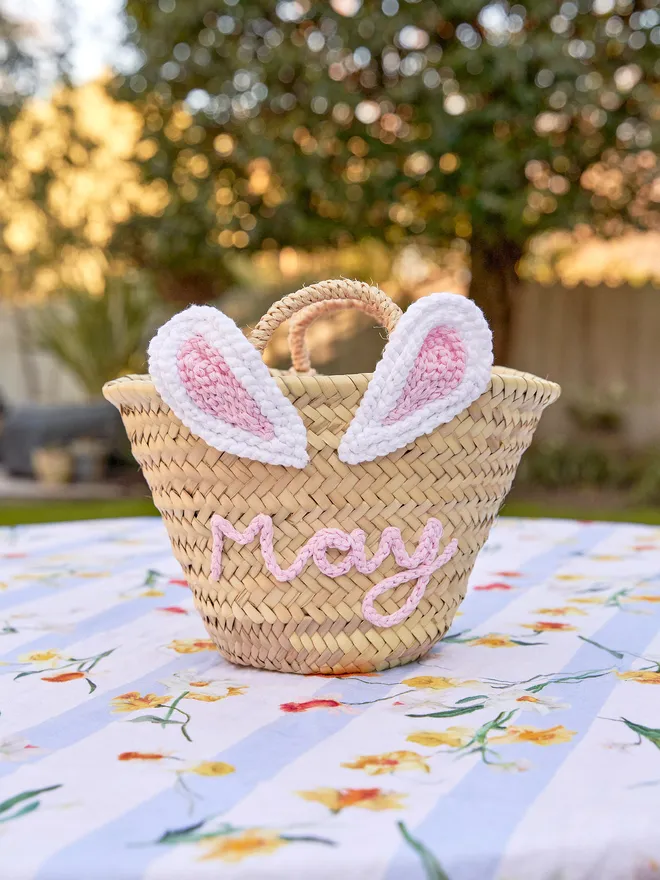 Cottontail Bunny Kids Basket Bag