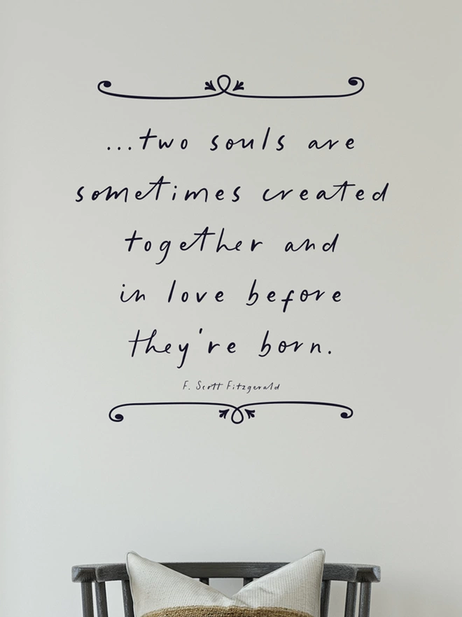 Two souls wall quote 