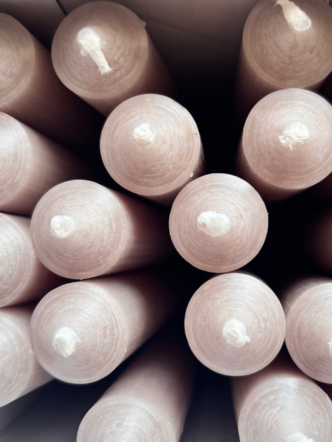 Boxed Candles. Candles in linen.