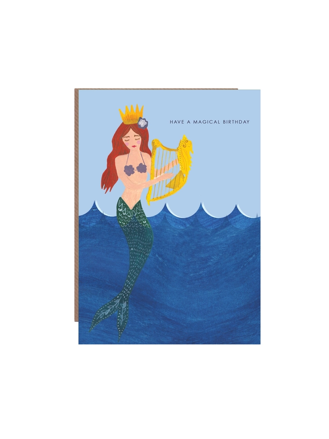 mermaid birthday card