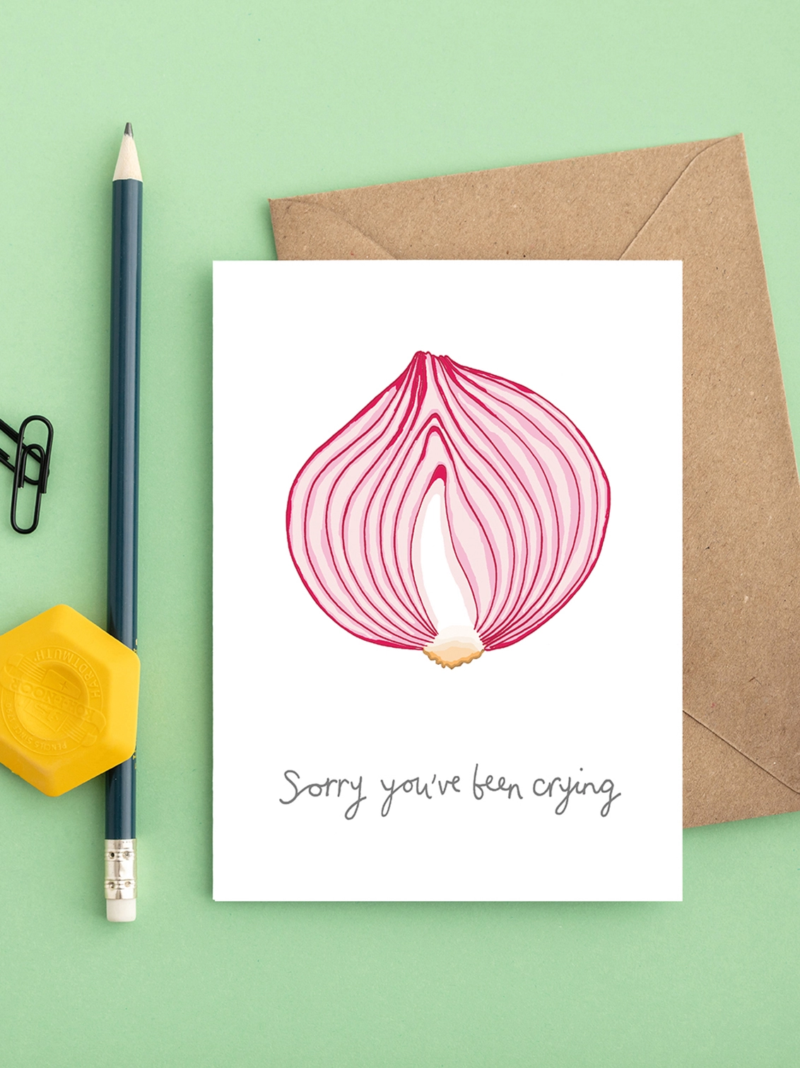 A grief and loss card featuring an onion 