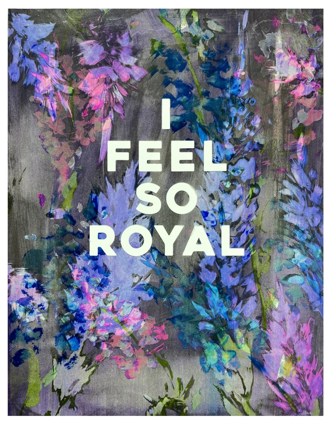 I FEEL SO ROYAL fine art print, based on an original monprint by M.E. Ster-Molnar.  