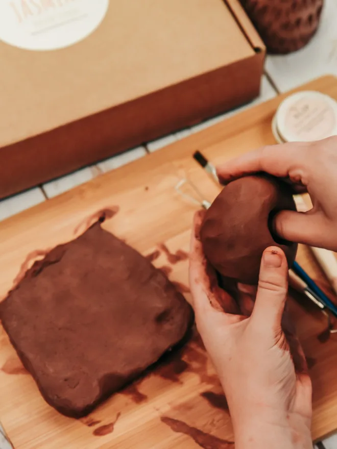 Craft A Plant Pot Clay At Home Kit (Set Of 2)