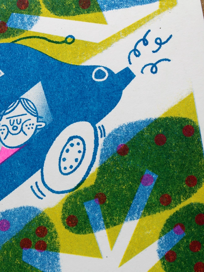 'Dad's Taxi' A6 Riso Greetings Card