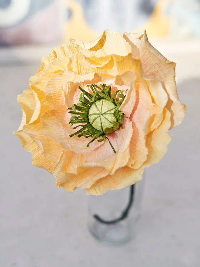 Crepe paper poppy