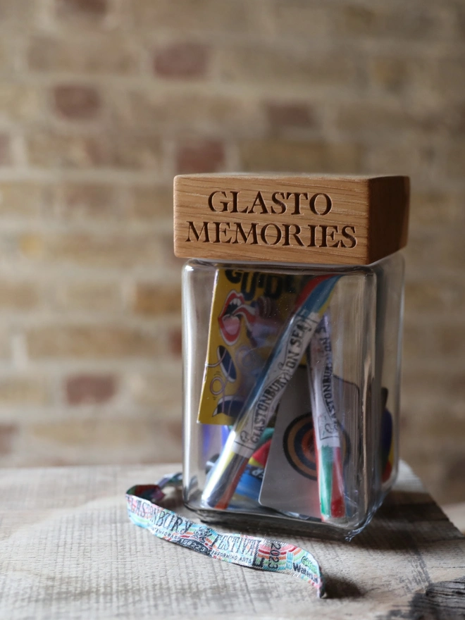 Glastonbury Memories Oak Jar