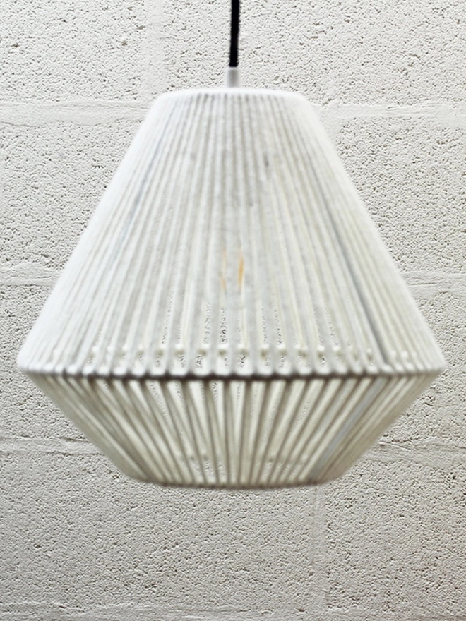 XS Geometric Lampshade Wool White