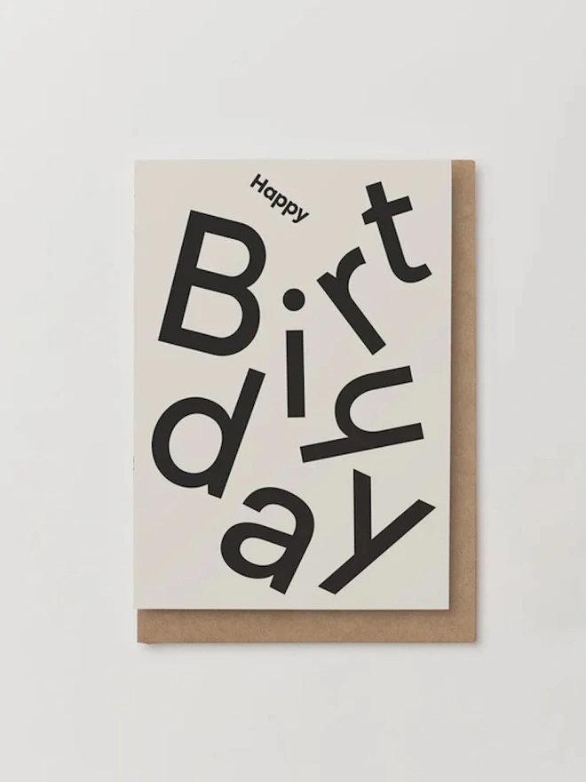 'Happy Birthday' Typography Card
