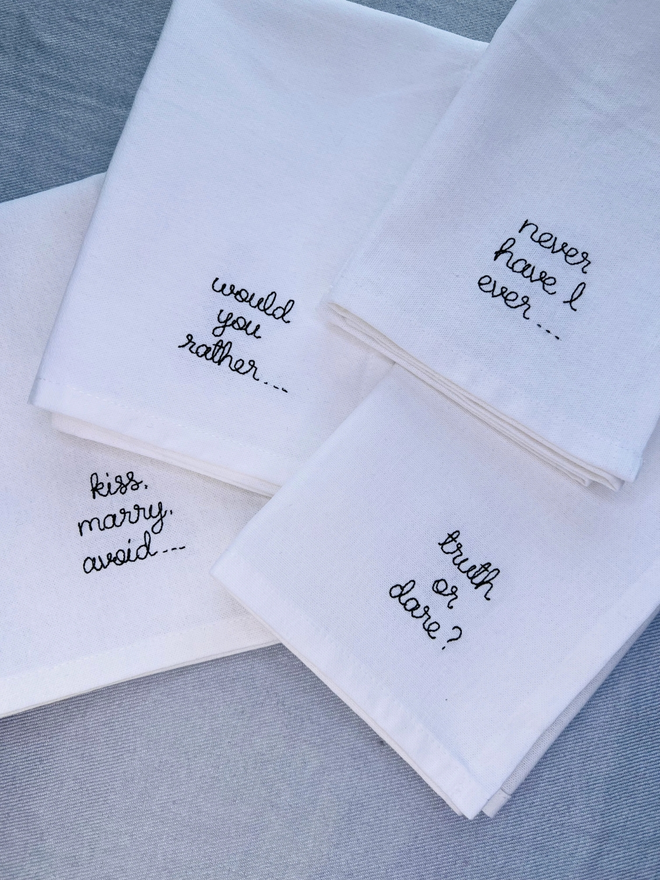 Embroidered napkins