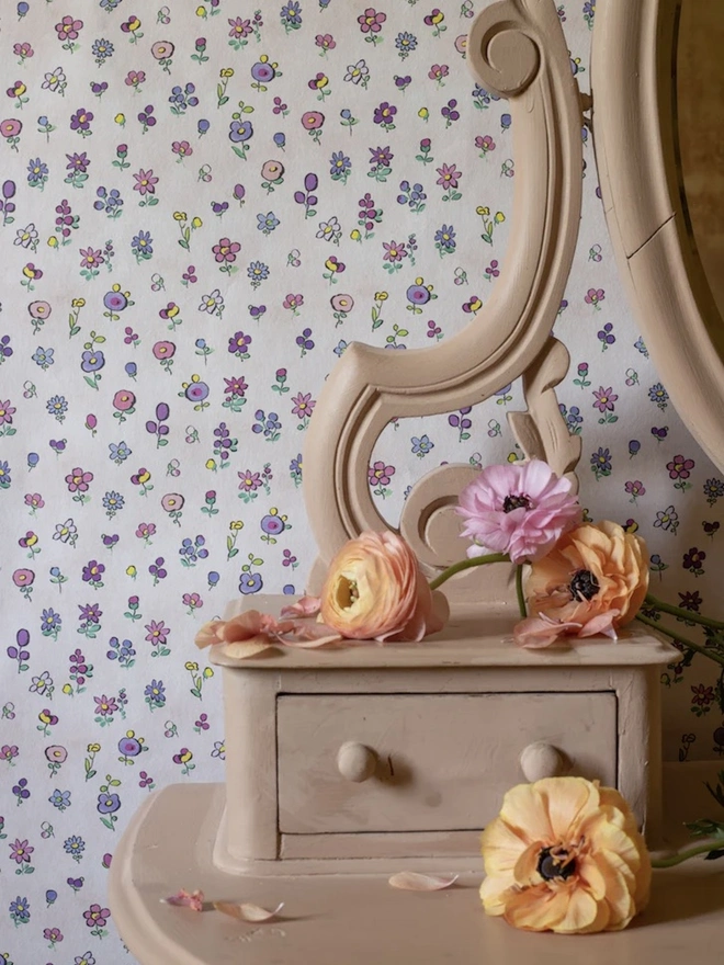 Flower Power Rainbow Wallpaper