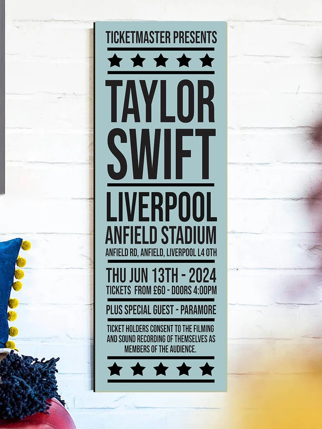 personalised concert poster