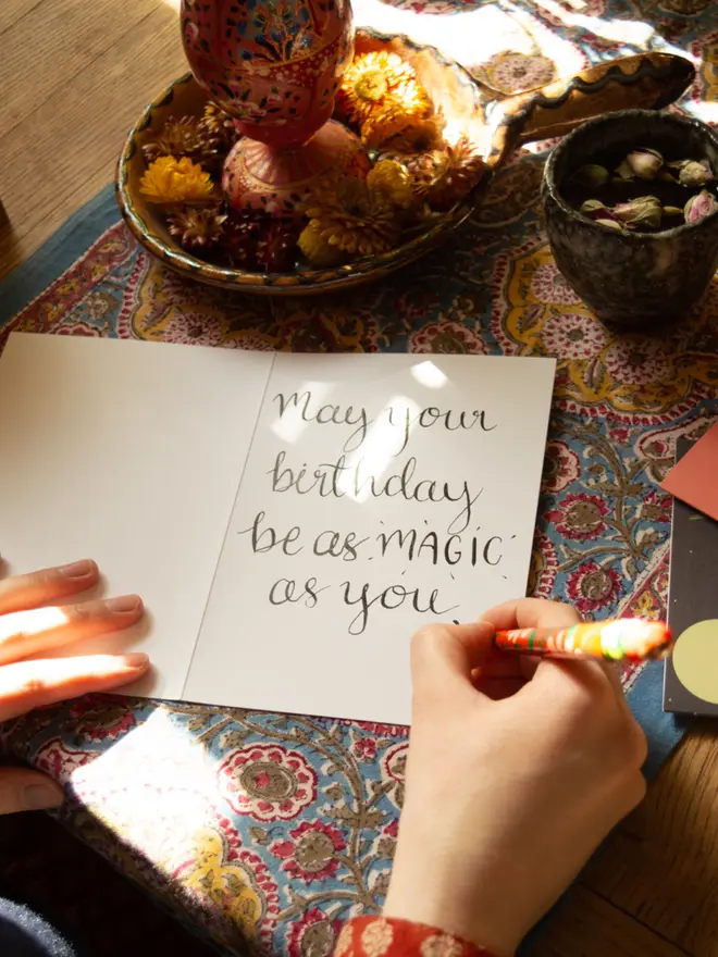 Personalised message for cards handwritten 