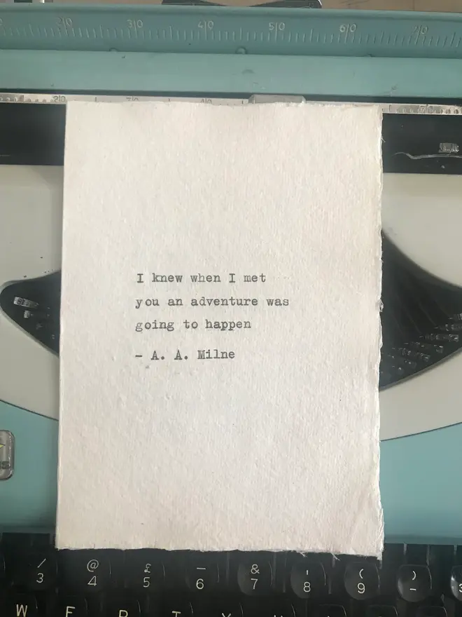 Custom Typewriter Greetings Card